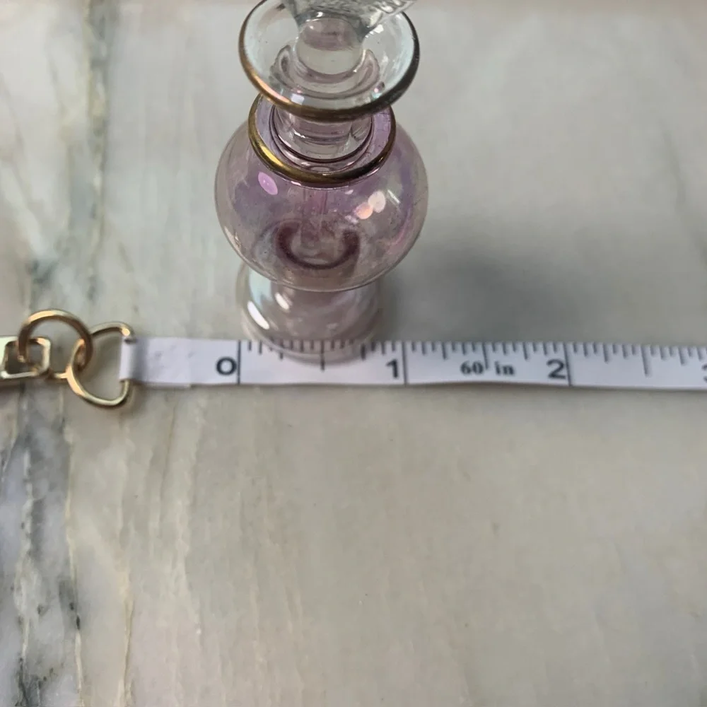 2202 Elegant Pink Glass Mini Perfume Bottle - Picture 4 of 7